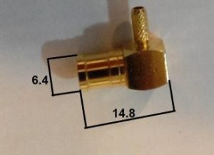 SMB Connector, Right angel, Female, for 1.5C2V Cable
