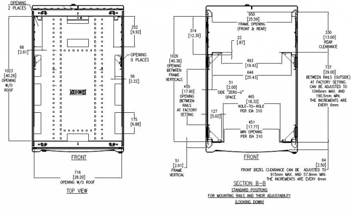 کابینت (رک درب دار) 19 اینچ طرح APC